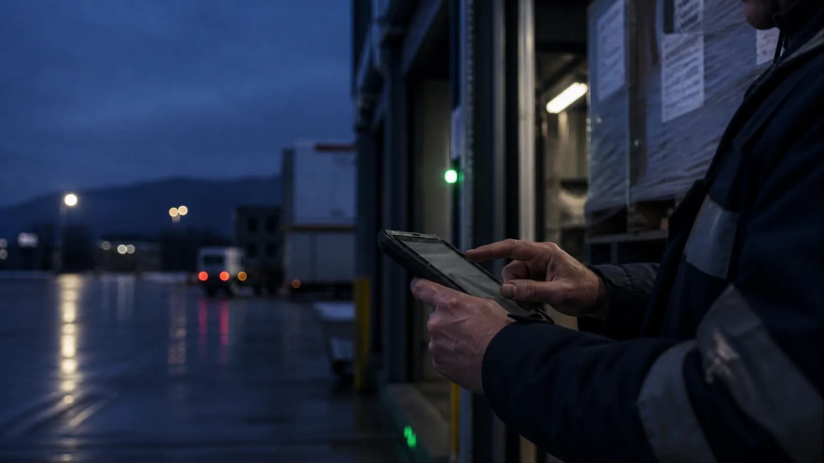 An operator using the systems already present in the business